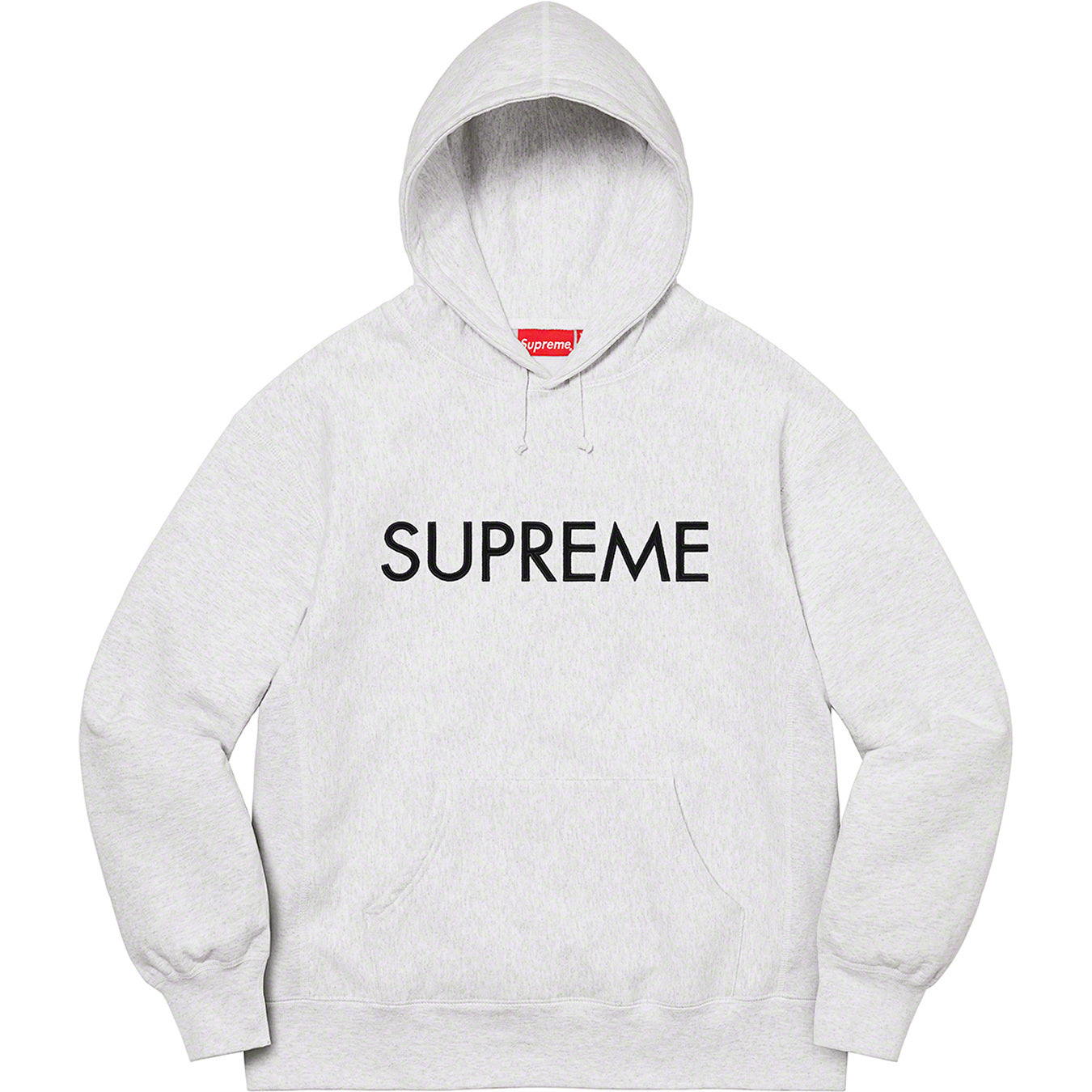 Supreme Capital Hooded Sweatshirt Grey
