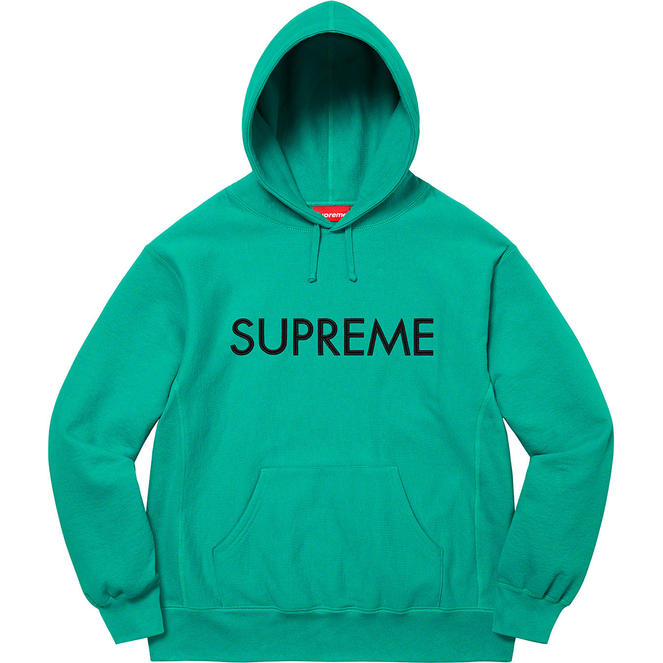 Supreme Capital Hooded Sweatshirt Aqua