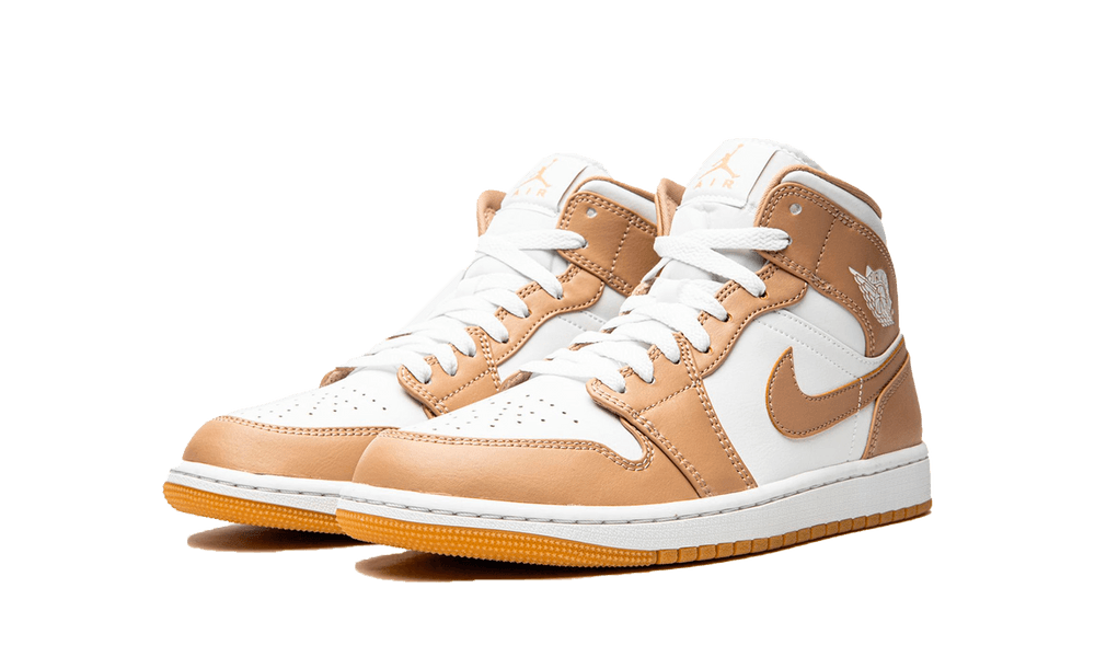Air Jordan 1 Mid Hemp Tan White