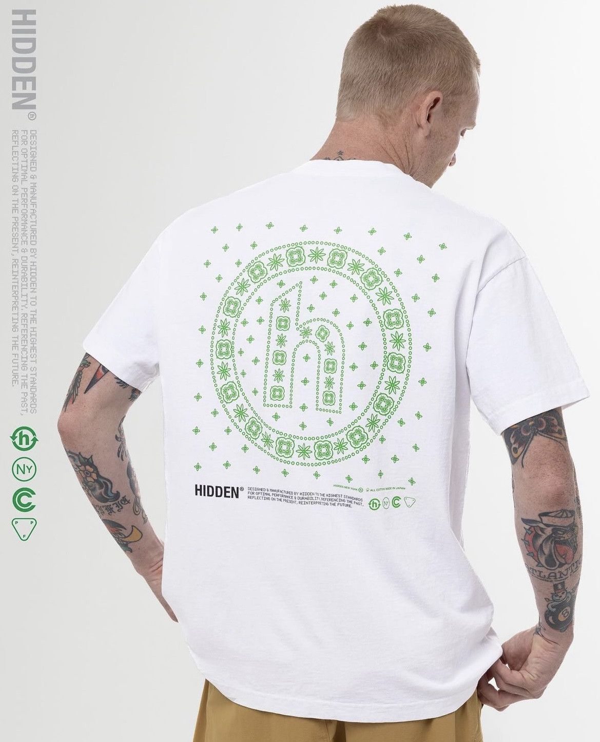 Hidden Tee Paisley White