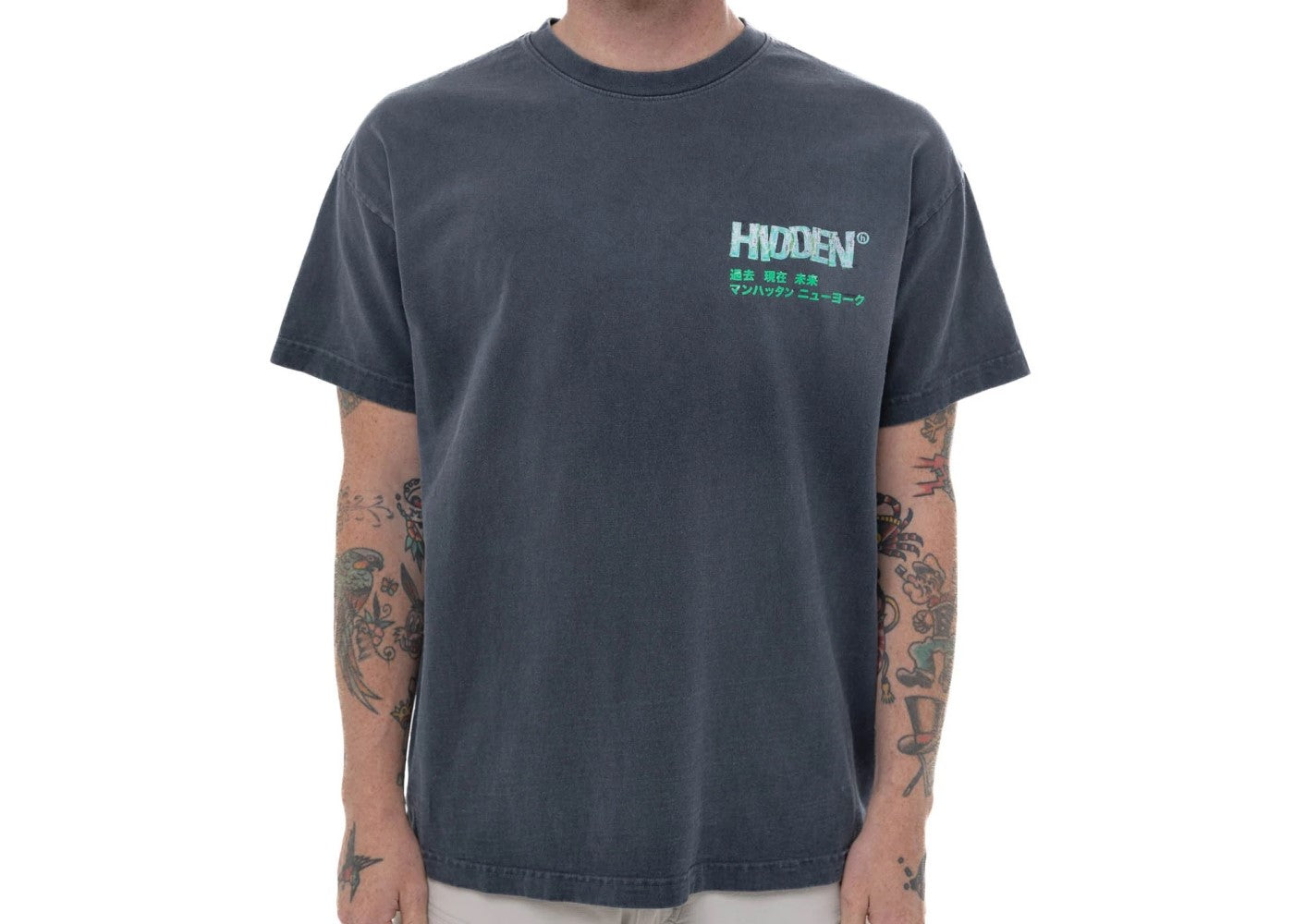 Hidden Vintage Tee Chrome Bubble Black