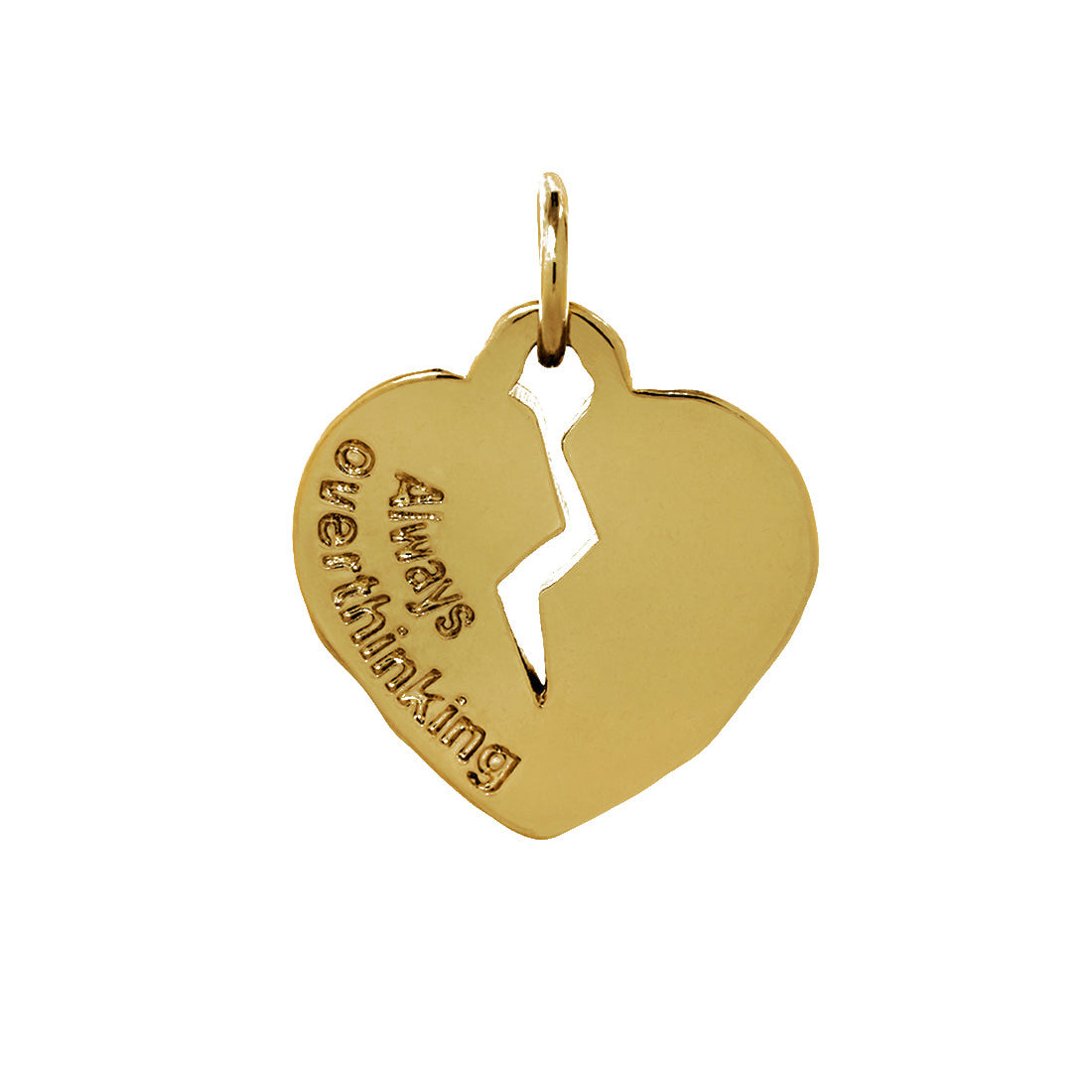 TwoJeys Broken Heart Charm Gold
