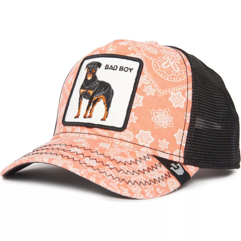 Goorin Bros Trucker Rottweiler Bad Boy Paisley Rosa