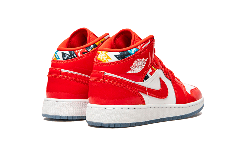 Air Jordan 1 Mid Barcelona Sweater Red Patent